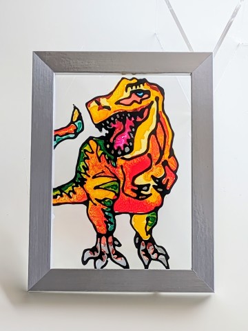 親子で作ろう！　SDGSに繋がるディンプルアート「恐竜を作ろう」