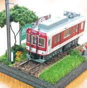  ミニチュアサイズ！「はじめての鉄道ジオラマ講座」　アクリルケース（背景画付）