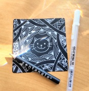 【にゃんカル】お子さま対象～キラキラペンで描くネコのゼンタングル