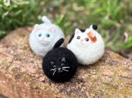 【入会金不要・1日講座】にゃんにゃんにゃんの日に羊毛フェルトで『可愛いねこちゃん』を作ろう！