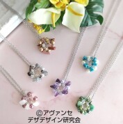 こども夏休み　《ワイヤーで作る天然石とスワロの簡単ペンダント》