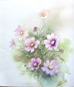花の水彩画