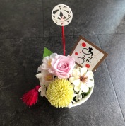 【入会金不要・１日講座】プレゼント用 プリザーブドプチアレンジ