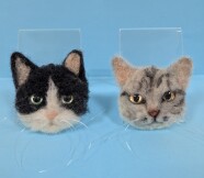 【にゃんカル】中山みどり監修の羊毛フェルトでブローチにもなる猫の顔を作ろう(入会金不要)