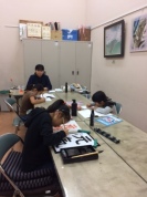 ①親子で習える「大人の書道」　②「大人の書道」「ペン習字」