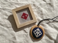 [にゃんカル]こぎん刺し～猫のまなぐ(目)・猫の足～