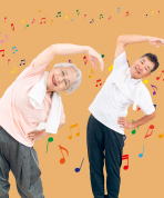 音楽に合わせてリズム体操