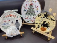 フープで飾る刺繍アート