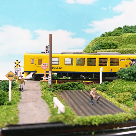 「鉄道のある風景」田園の中にある『第４種踏切』の情景を作ろう～！
