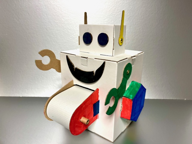 【1DAY】貯金箱にもなる！ダンボールで作るカラクリロボット