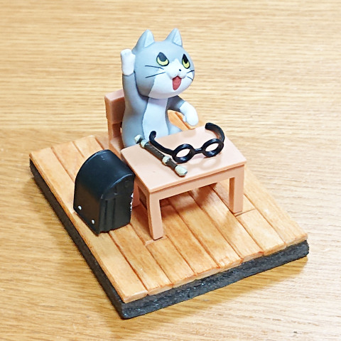  「にゃんカル ジオラマ講座　小学校の教室の床を作ろう～♪」　　※猫のフィギュア付。