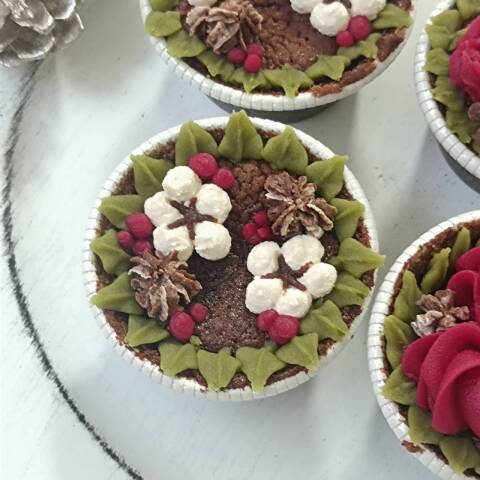【入会金不要 特別講座】お花絞りで彩る　クリスマスのカップケーキ