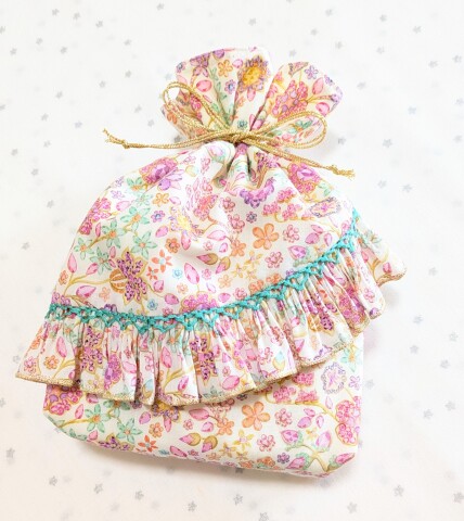 スモッキング刺繡ワークショップ　リバティプリントを使った巾着を作ろう！