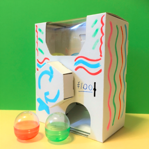 《夏休みこども特別講座》貯金箱にもなる！ダンボールで作るガチャマシーン