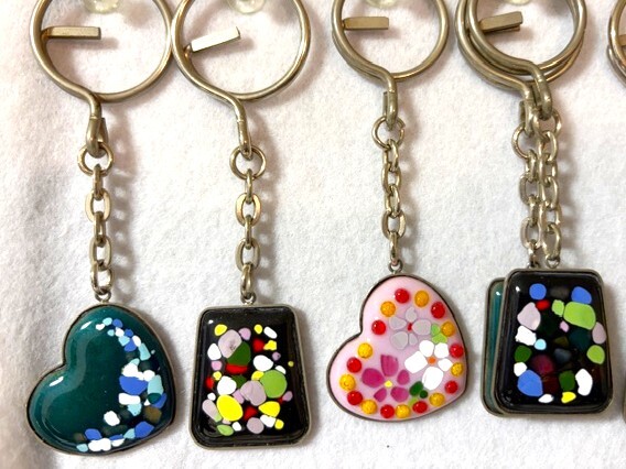 今日の彩り七宝焼き　オリジナルキーホルダー製作体験