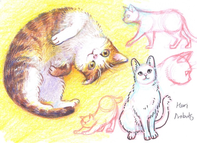 【にゃんカル】簡単に猫イラストを描いてみよう