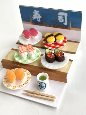 【夏休み】ミニチュアフードでかわいいおすしセットを作ろう!!