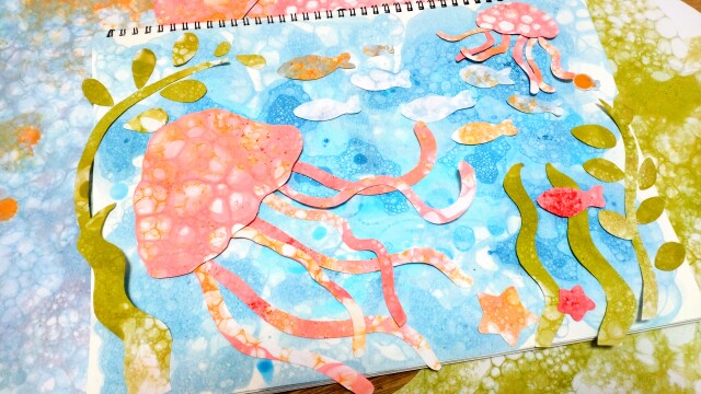 夏休み1day『バブルアートで海の世界を描こう！』/ 日曜日のアトリエ