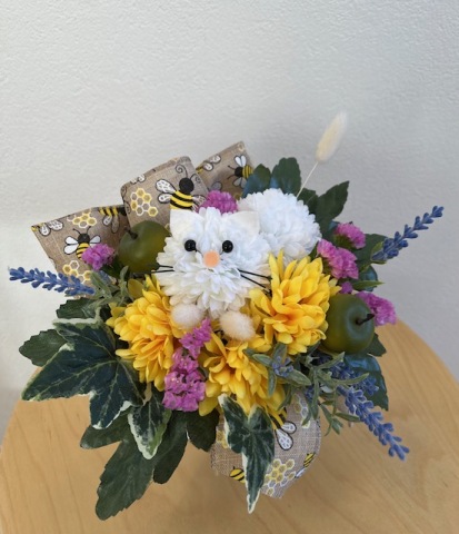 【にゃんカル】お花のぼんぼんキャット