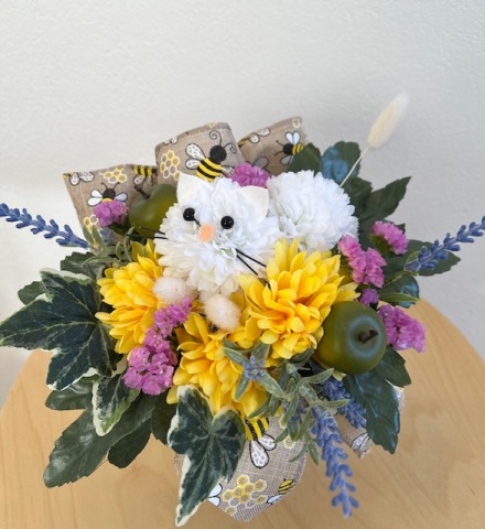 お花のぽんぽんキャット