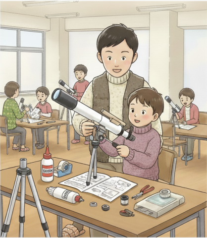 【1日特別講座】天体望遠鏡制作&天体観測
