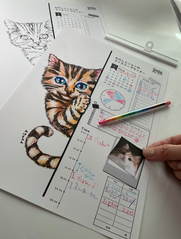 【にゃんカル～JEUGIA猫まつり～】2/6(金)ぬりえ教室「3月のカレンダーはネコのぬりえ」