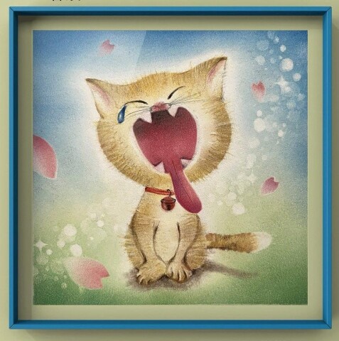 【にゃんカル～JEUGIA 猫まつり～】パステルで春のワンシーン　春眠猫を描こう