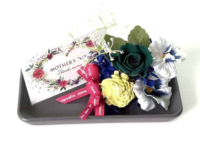 【1日講座・入会金不要】母の日のプリザーブドプレートアレンジ