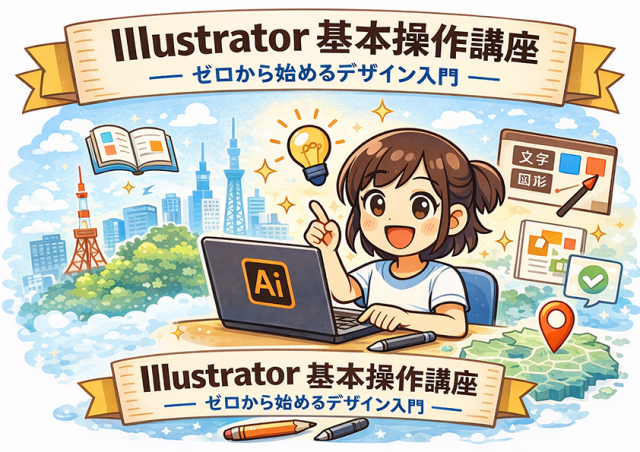 ～絵心がなくてもできるデザイン制作～はじめてのillustrator入門(入会金不要)