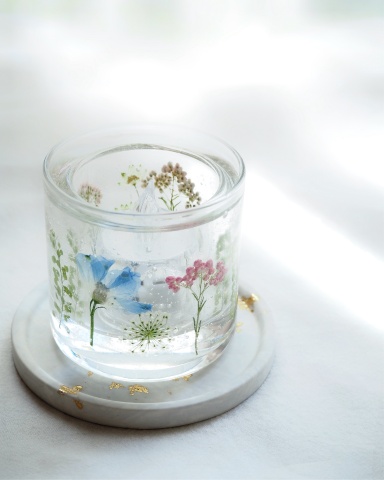 押し花ランタンとキャンドルトレイづくり　全2回