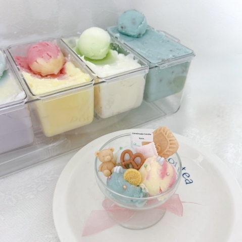 1day講座「固まらないアイスクリームキャンドル」