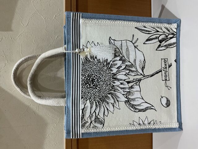 ジュートバッグデコレーション