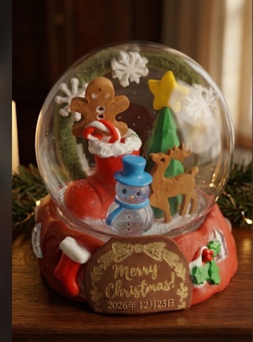 ミニチュアクレイクラフトのクリスマスワーク
