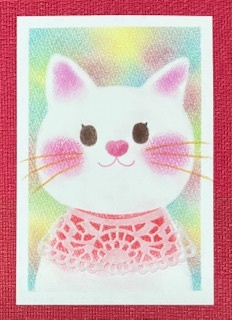 ふんわりにゃんこのパステルアート