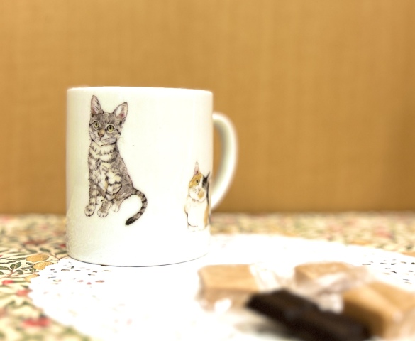 【にゃんカル】ポーセラーツで猫モチーフのマグカップ体験会