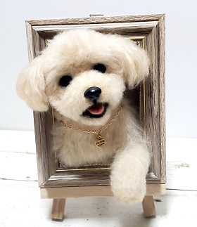 羊毛フェルト フレームプードル1day