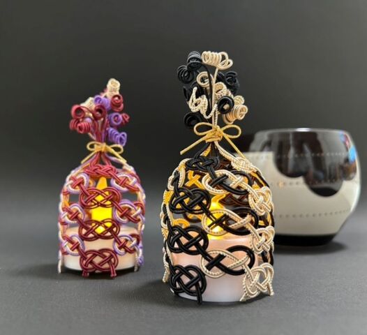 古民家カフェで楽しむ和モダン水引のキャンドルカバーづくり