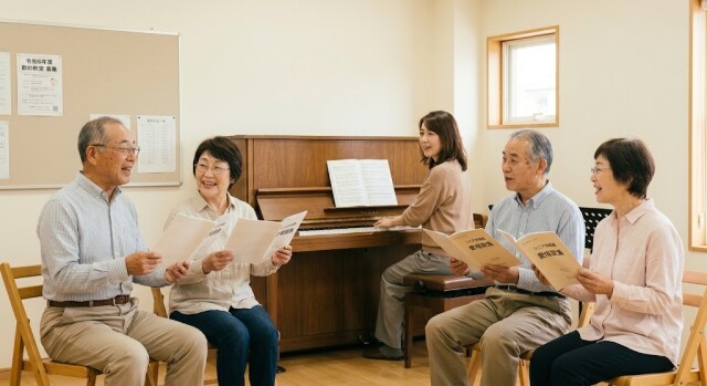 笑顔で歌うコーラスレッスン