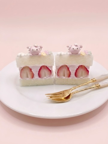 本物みたい！ふわふわスクイーズのフルーツサンドキーホルダー