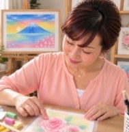 指で描く季節のやさしいパステルアート