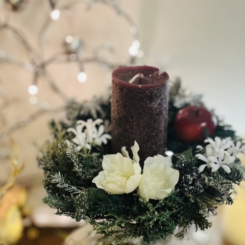 森の香りのXmasキャンドルアレンジ