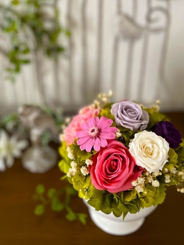 ローズポットアレンジ