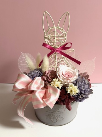 [にゃんカル]　フラワーアレンジ クラフト(プリザーブドフラワー)