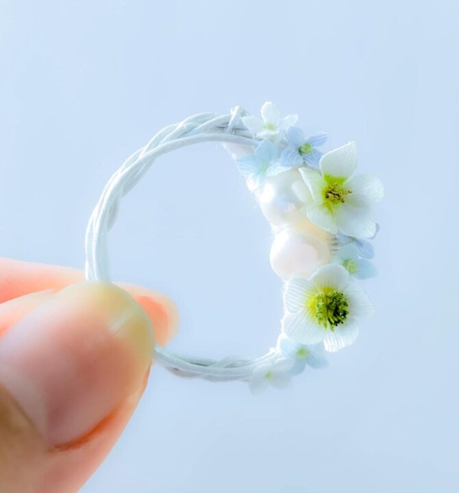 【オンライン朝コース】刺繍糸で作る立体造形の世界　ミニチュアフラワーレッスン