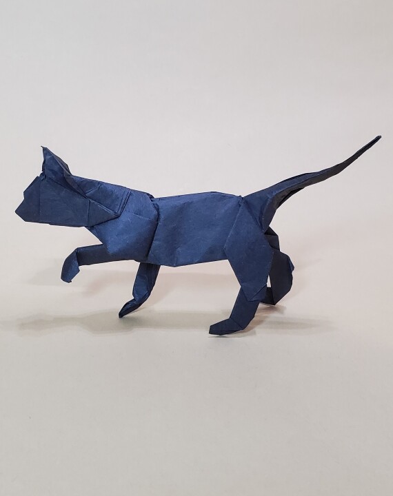 【にゃんカル】オンライン創作折り紙講座　～横向きネコ＆ヘソ天ネコ～