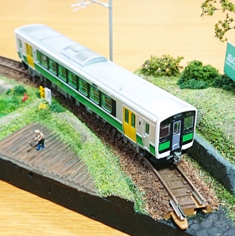 Ｎゲージ ジオラマ 鉄道のある風景