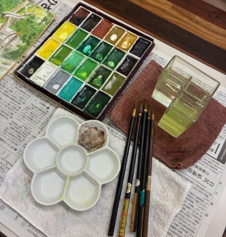 『日本画入門』『水彩画入門』教室に潜入！！（12/6）