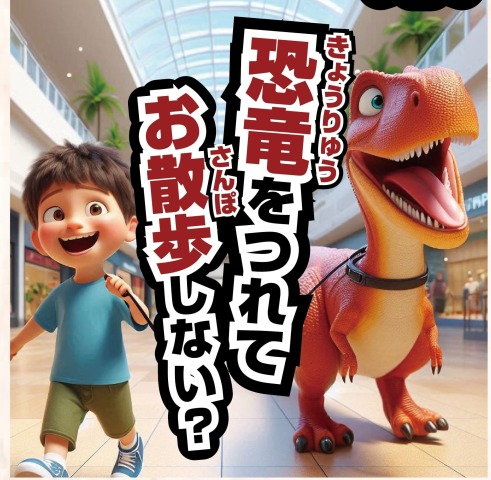 8/31(日)「リアルな恐竜と巨大コングがららぽーと富士見を襲いにくる！？」