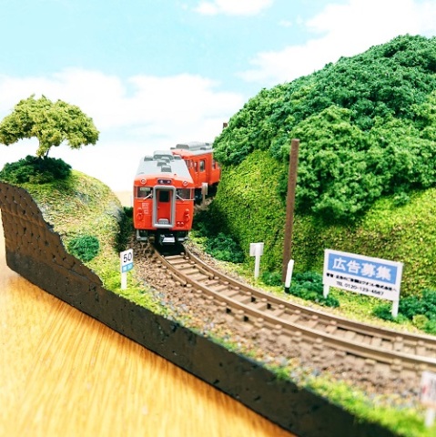 Ｎゲージ ジオラマ 鉄道のある風景