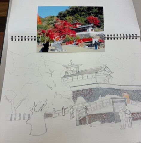 『日本画入門』『水彩画入門』教室に潜入！！～第2弾～（12/13）